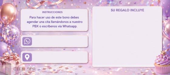 Feliz cumpleaños morado - reverso