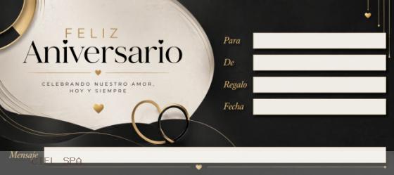 Aniversario elegante - frente